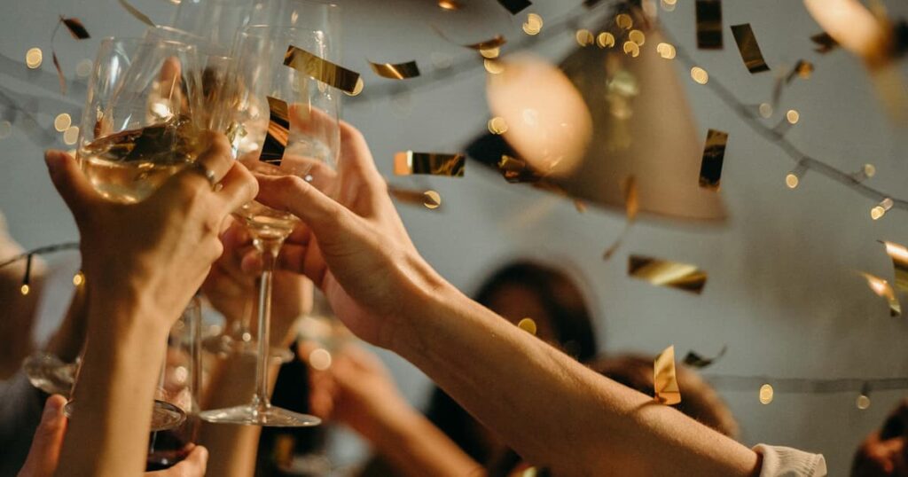 A celebratory image with confetti marking the 100th blog post milestone.