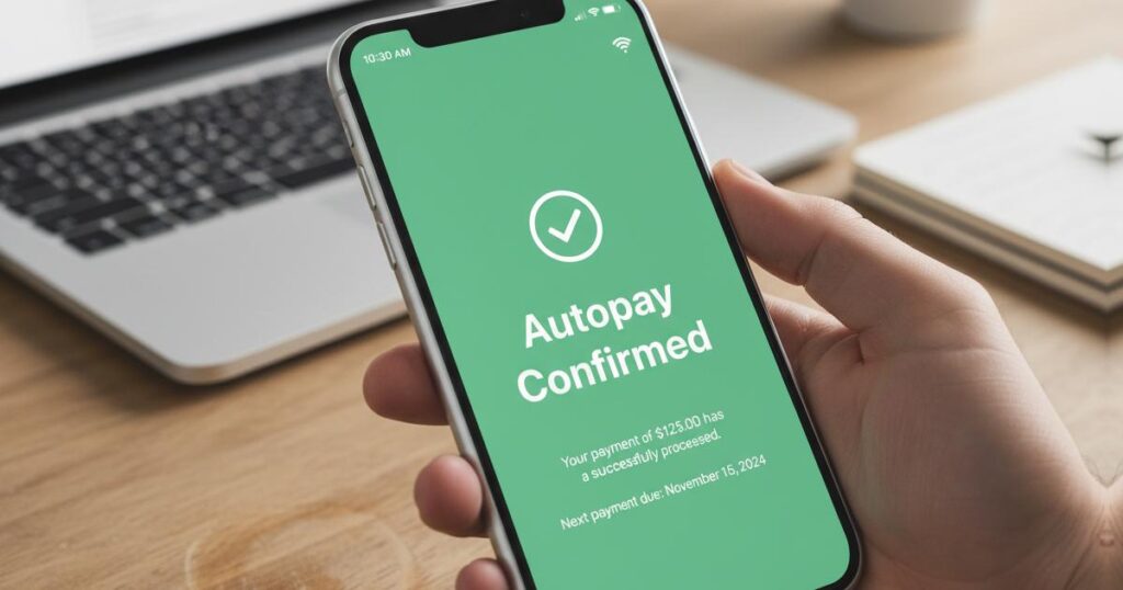Setting up autopay to reduce mental stress about student loan payments.