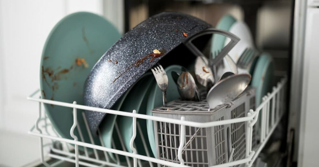 A poorly loaded dishwasher, a common tactic of weaponized incompetence.