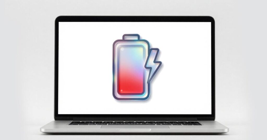 A laptop screen showing a 10% battery warning, symbolizing forced focus.