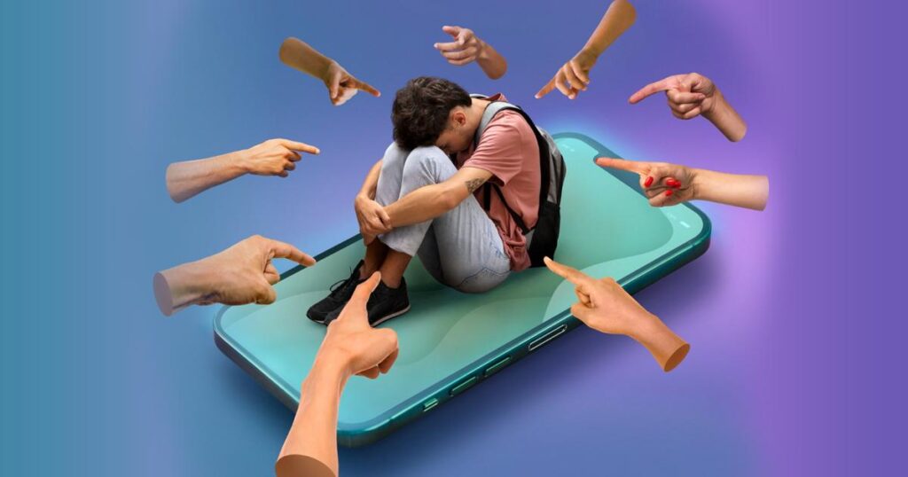 An illustration or concept showing a brain reacting to a bell or phone sound with stress signals.