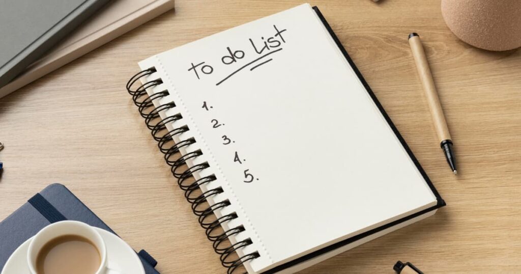 A to-do list with non-essential tasks crossed out, showing how to focus on the vital few.