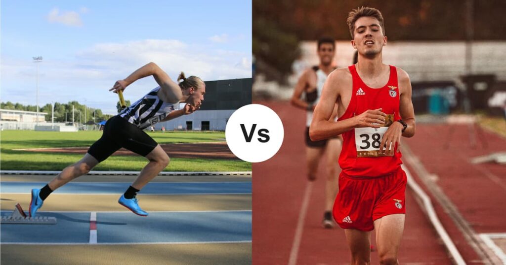 An illustration comparing a sprinter (short burst) to a marathon runner (long slog), symbolizing how the brain prefers short focus.