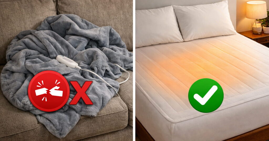 Comparison of the best heated blanket vs sunbeam heated mattress pad for winter 2026 safety and durability test.