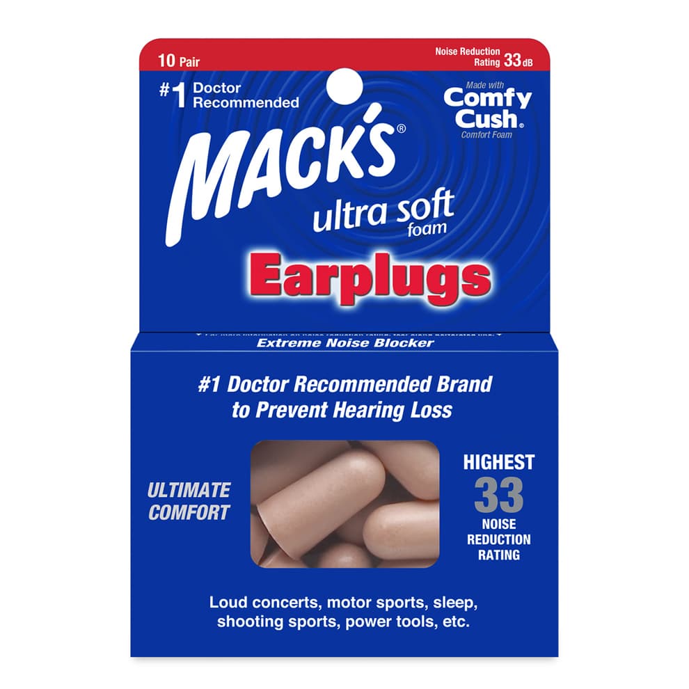 Mack's Ultra Soft foam earplugs for sleeping