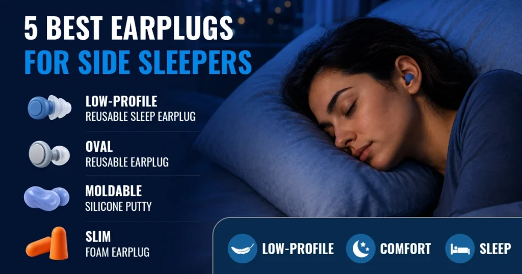 Best earplugs for side sleepers with low-profile reusable and slim foam options