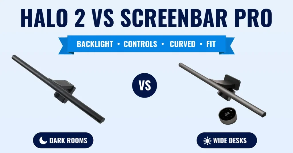 BenQ ScreenBar Halo 2 vs ScreenBar Pro comparison